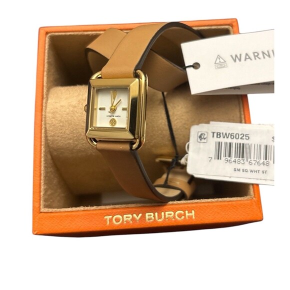 Tory Burch The Small Kira Double Wrap Leather Strap Watch, 18mm x 18mm New $300 main image 4